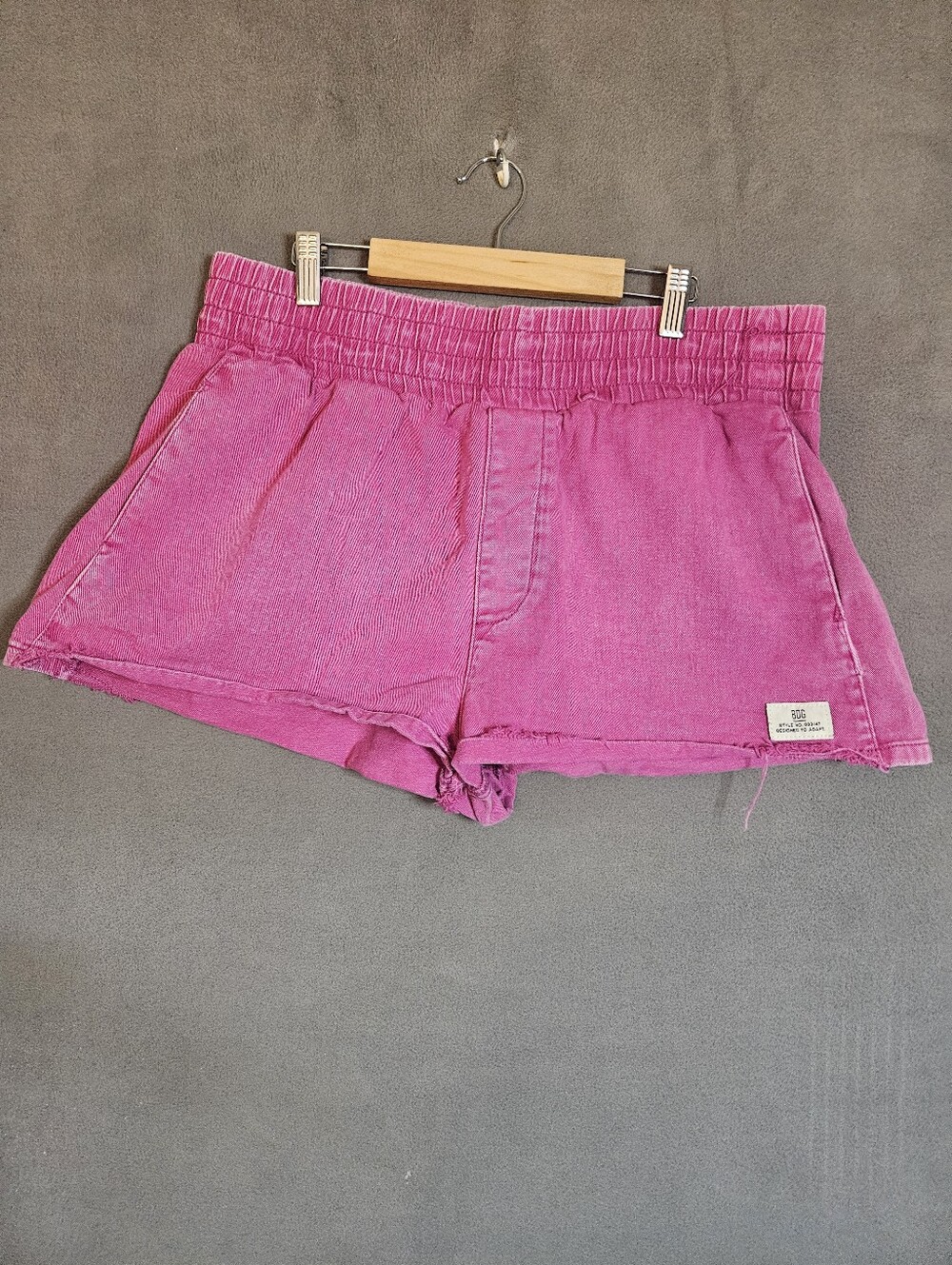 Bdg Urban Outfitters Womens XL High-Rise Micro Shorts Pink Denim Comfort Waist